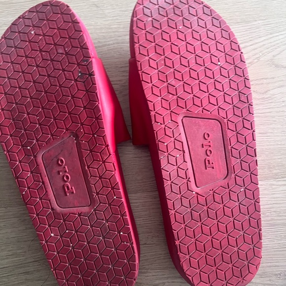 Polo by Ralph Lauren Red Slide Sandals - Picture 5 of 6